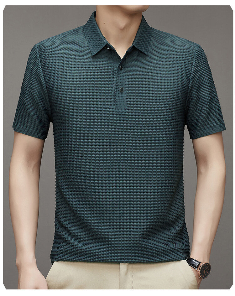 Men's ice silk breathable slim business short-sleeved【Buy 2 free shipping】