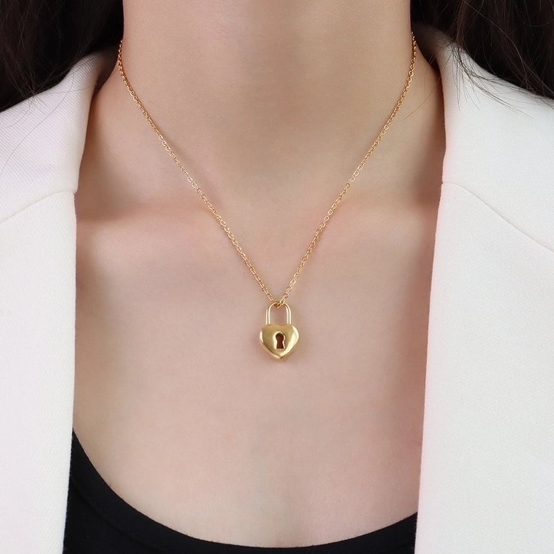 Fashion Printing 304 Stainless Steel 18K Gold Plated Plating Necklace