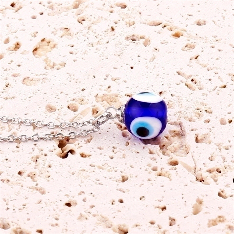 Fashion Eye Stainless Steel Metal Pendant Necklace 1 Piece