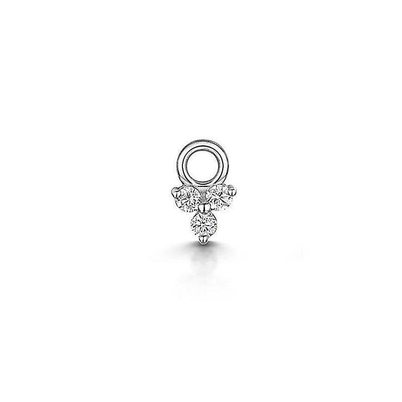 1 Piece Casual Elegant Star Lightning Plating Inlay Copper Zircon Ear Studs