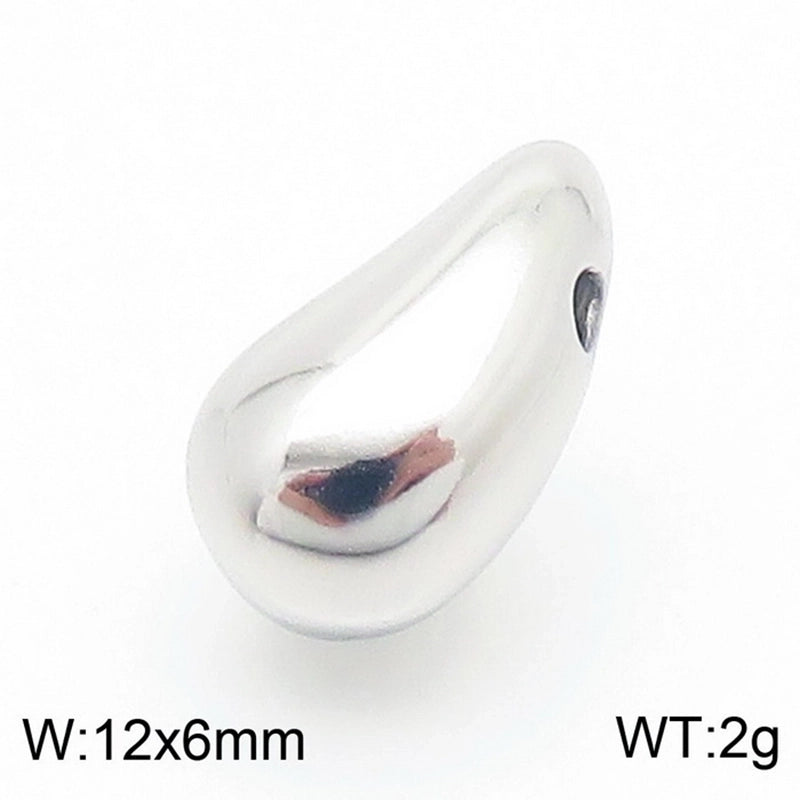 Minimalist Commute Water Droplets Solid Color Stainless Steel 18K Gold Plated Plating Chain Necklace