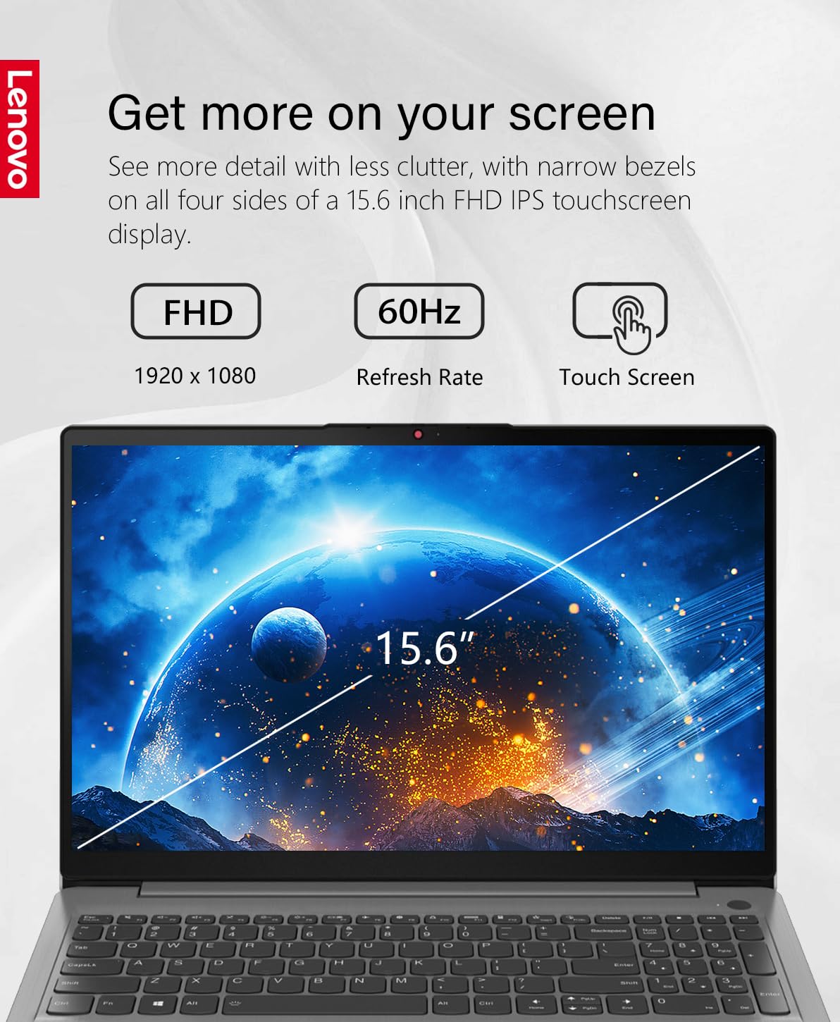 Lenovo Laptop Ideapad 3i 2023, pantalla táctil FHD de 15.6 pulgadas, RAM DDR4 de 12 GB, procesador Intel Core i3-1115G4 de 11ª generación, SSD de 256 GB, HDMI, cámara web, Wi-Fi6, Bluetooth, Win11