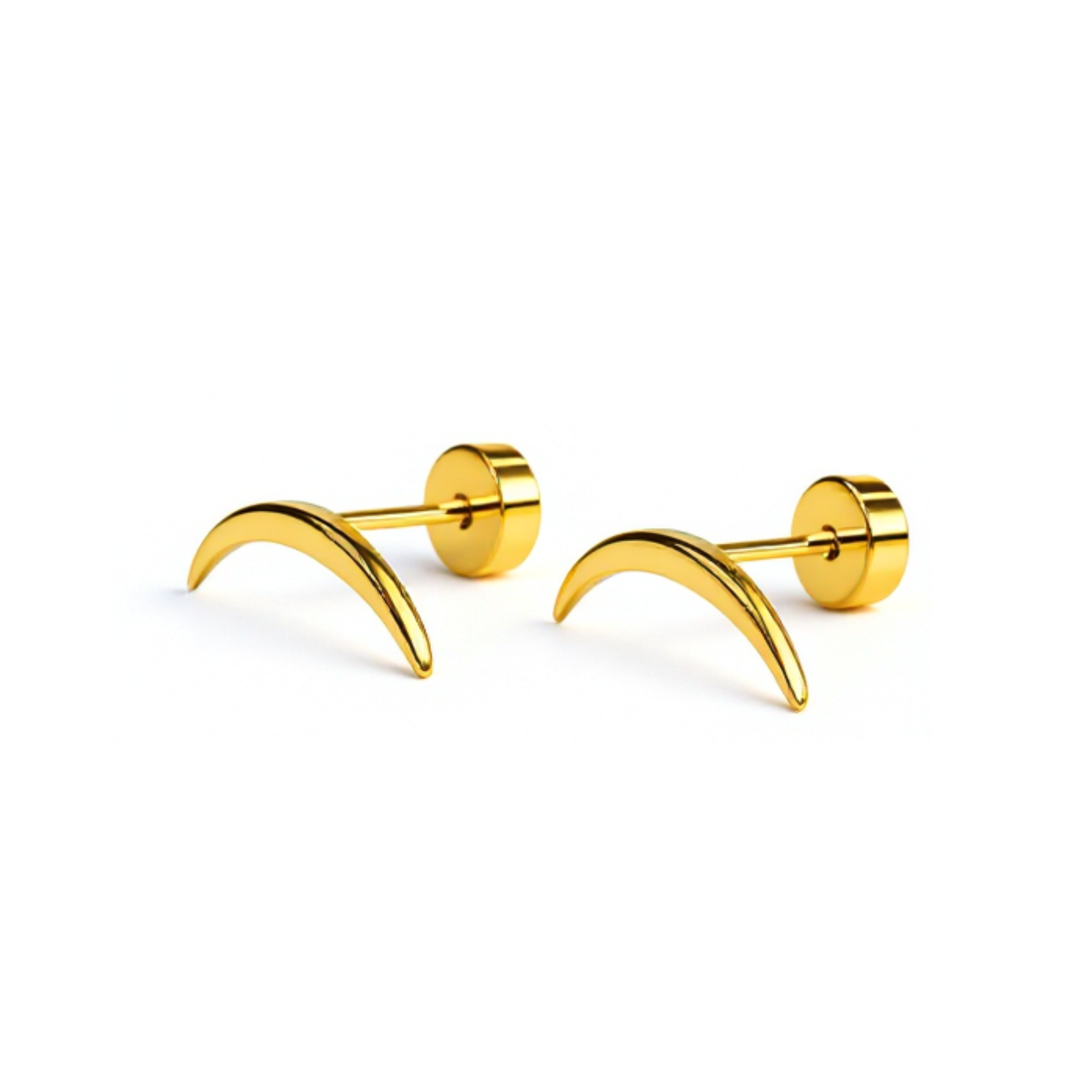 Crescent studs - Gold
