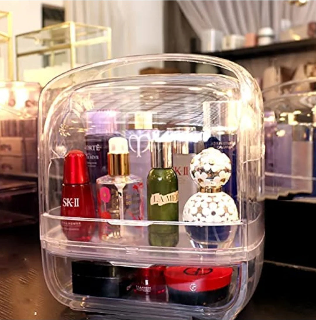 DESKTOP DUSTPROOF TRANSPARENT COSMETIC ORGANIZER