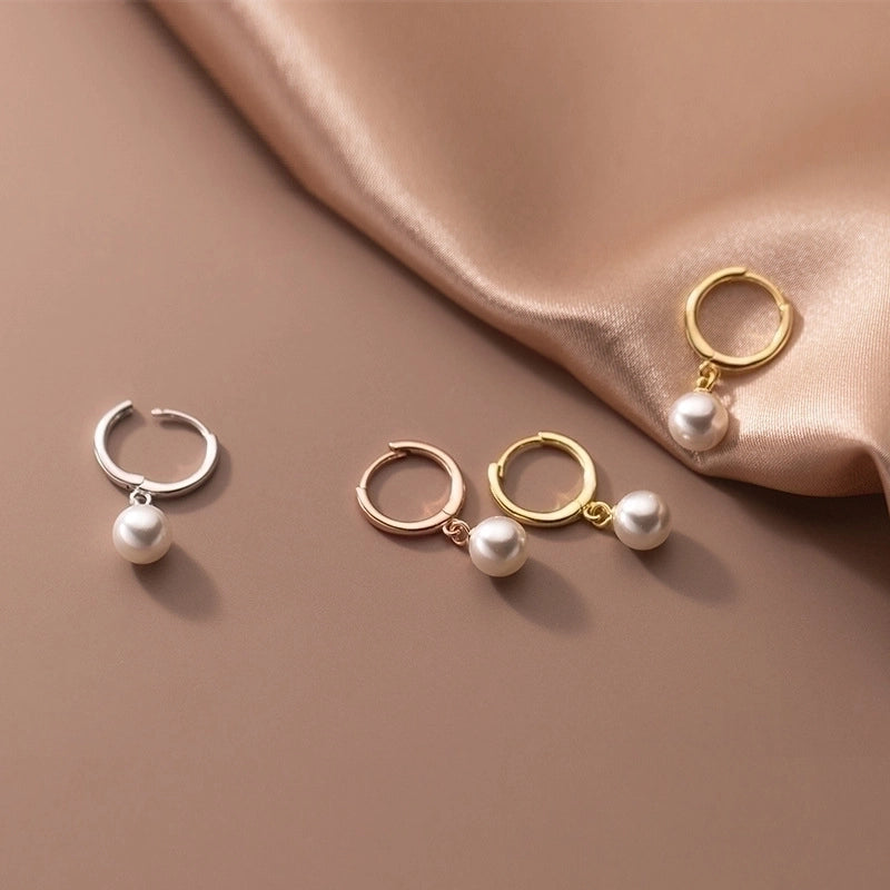 1 Pair Lady Classic Style Round Plating 304 Stainless Steel 18K Gold Plated Drop Earrings