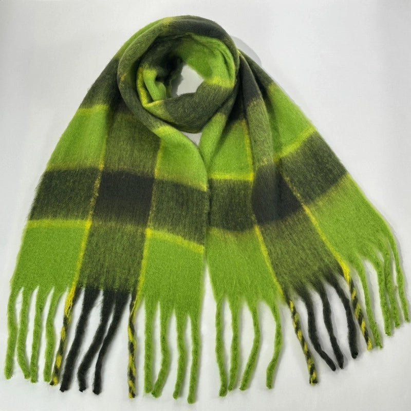 Women's Vacation Minimalist Multicolor Polyester Tassel Scarf