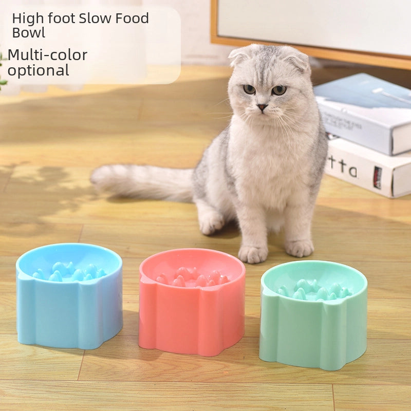 Haqi New  Cat Bowl Anti-choking Slow Bowl Cat And Dog Feeder Basin Cat Food Basin Anti-choking Pet Supplies