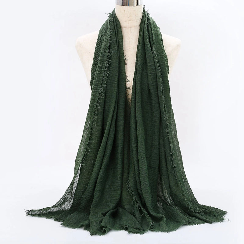 Women's Elegant Minimalist Solid Color Cotton Shawl