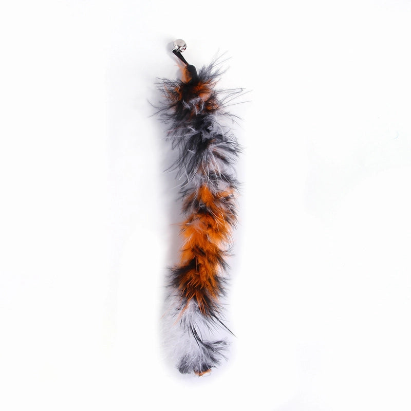 New Pet Cat Toy Telescopic Fishing Rod Feather Cat Tease Set Feather Cat Tease Rod Replacement Head Offer
