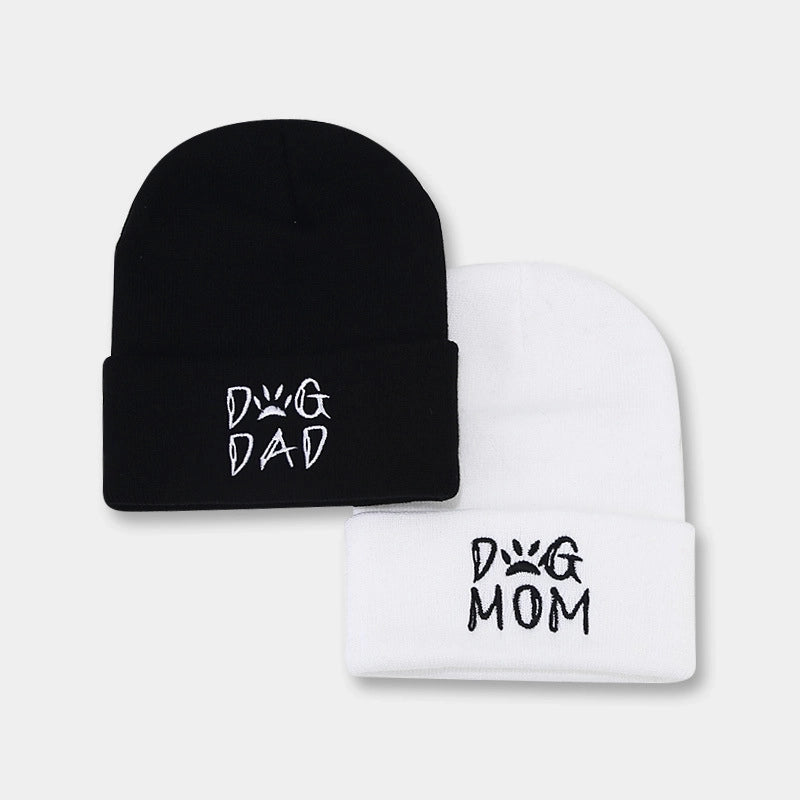 Unisex Basic Minimalist Letter Embroidery Eaveless Wool Cap