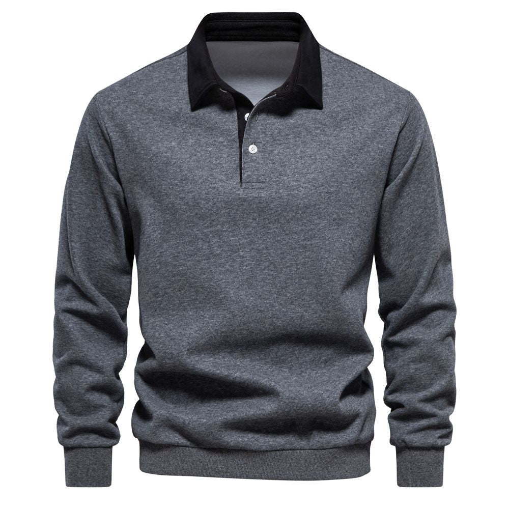 🔥Hot Sales - 49% OFF🎉Men's Casual Cotton Long Sleeve Lapel Sweatshirt