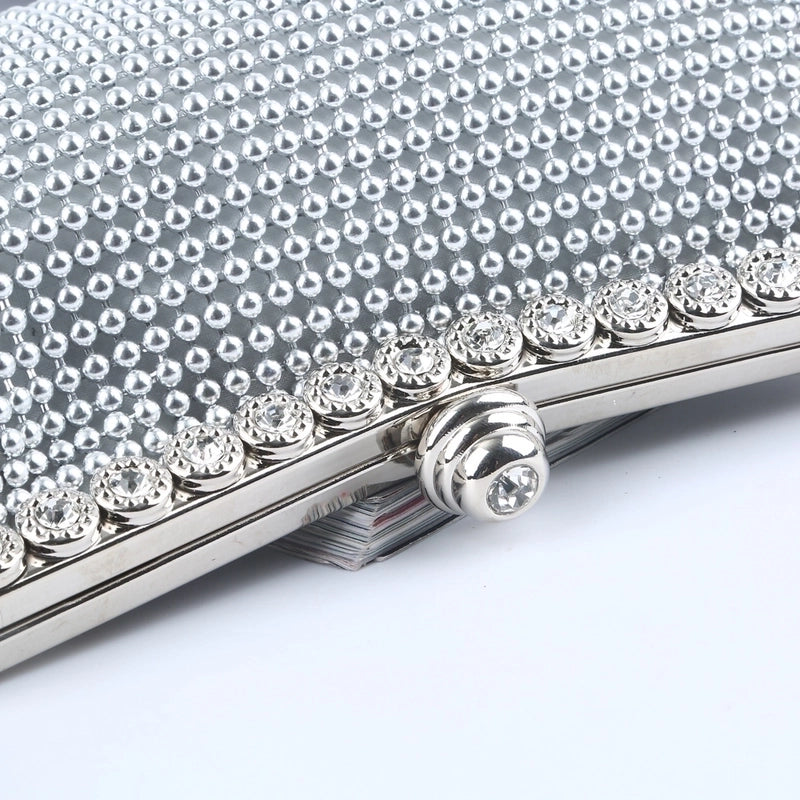 Black Gold Silver Solid Color Evening Bags