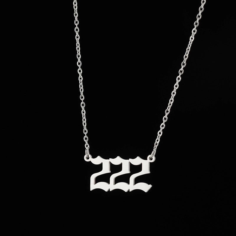 Retro Letter 201 Stainless Steel 18K Gold Plated Plating Stainless Steel Necklaces