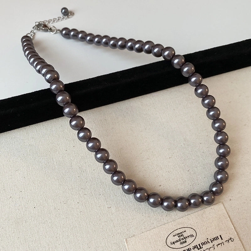 Round Pearl Plating Women's Necklace