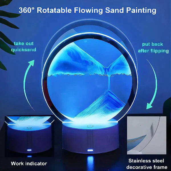 Moving Sand Art Picture. 3D