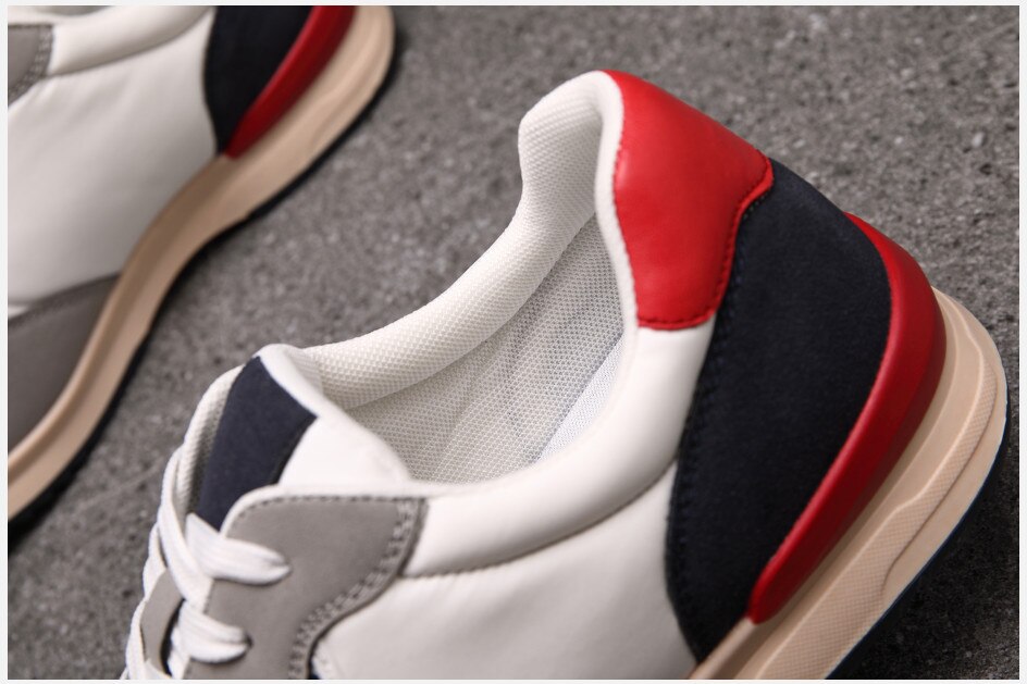 West American Style Leather Athletic Sneakers