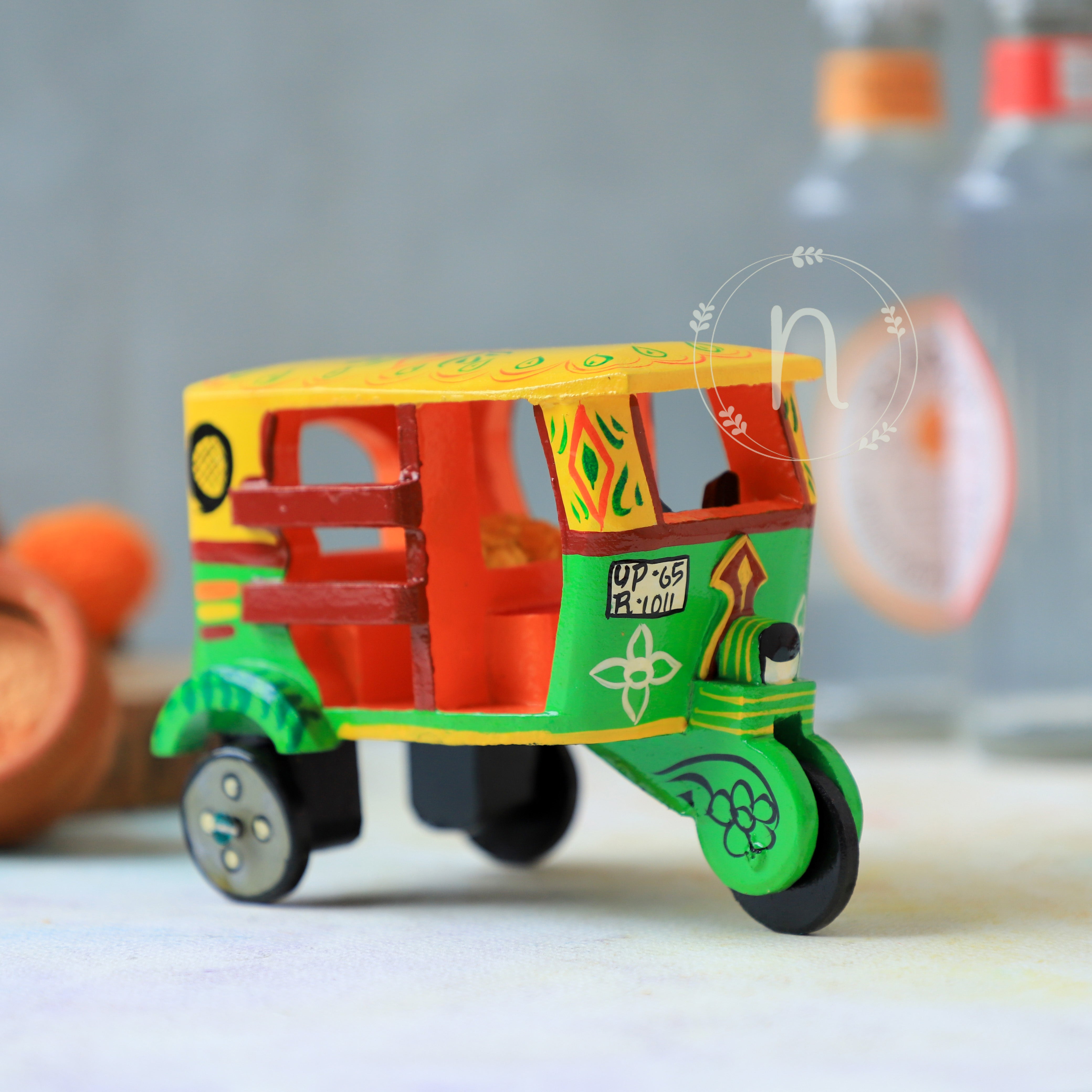 Wooden Auto Rickshaw