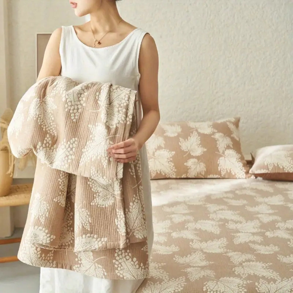Vine Leaf Cotton Summer Blanket