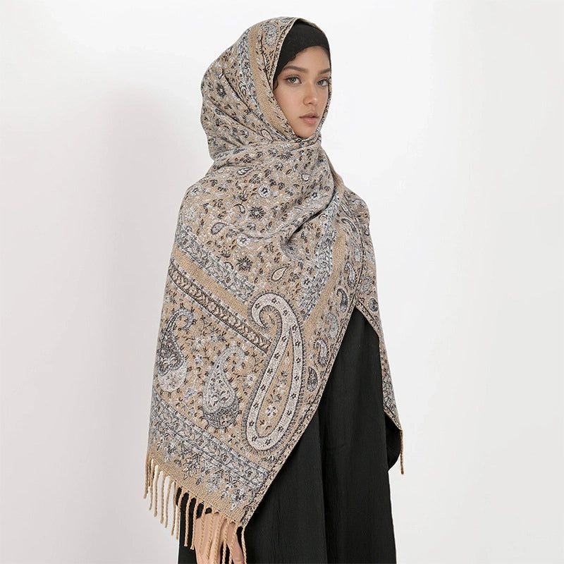 Women's Ethnic Style Minimalist Geometric Solid Color Polyester Scarf