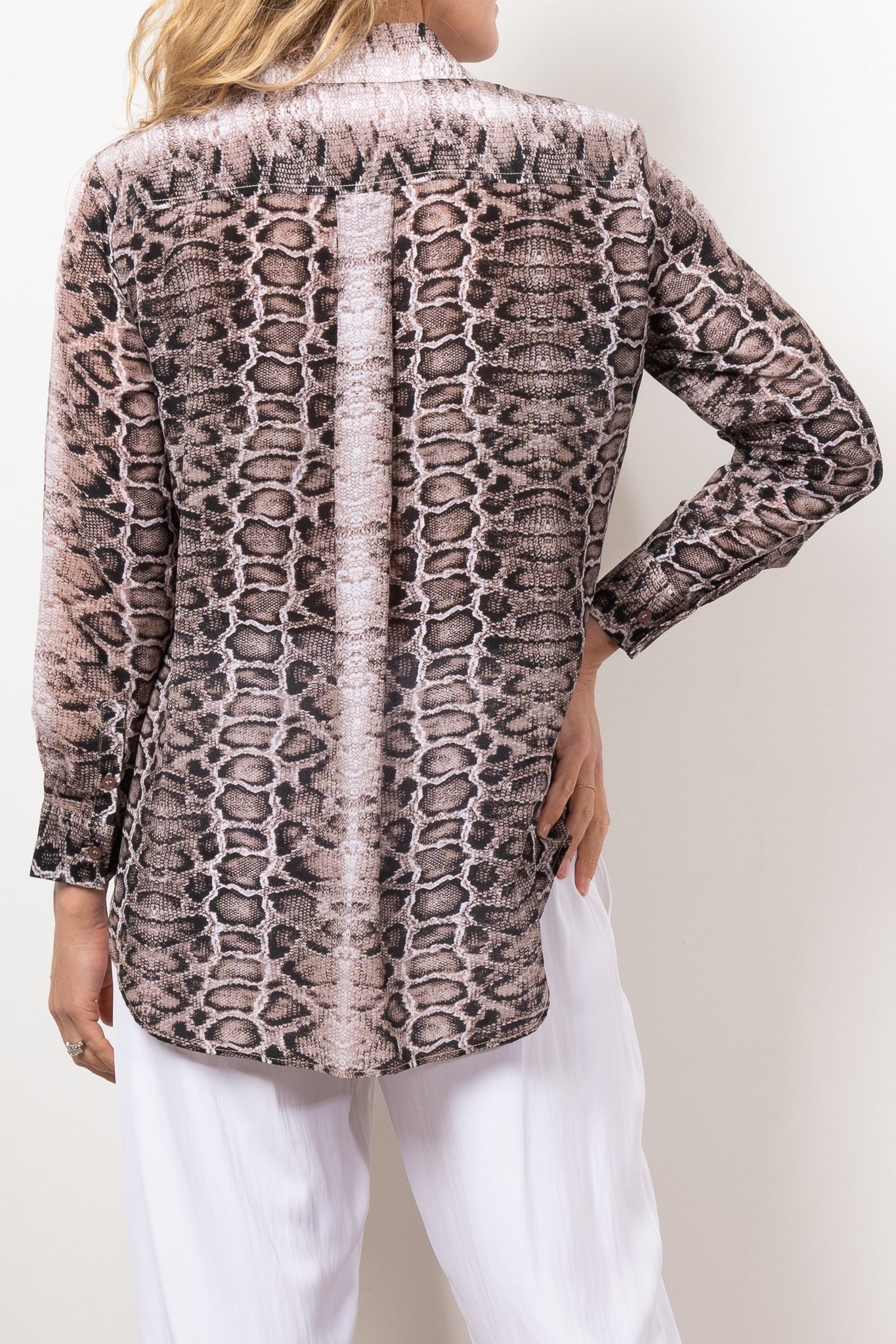 Mela Purdie Soft Shirt Safari Python