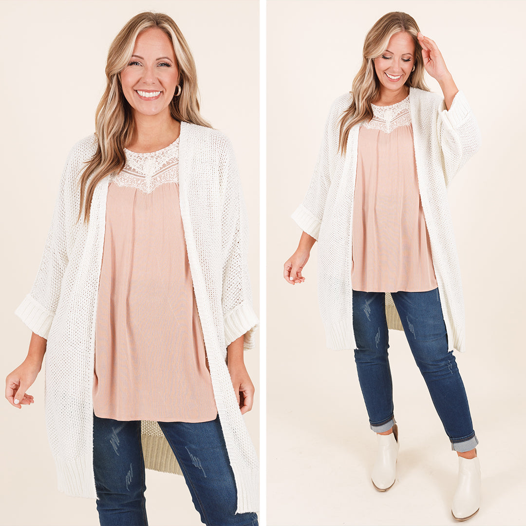 Lace With Love Top. Latte