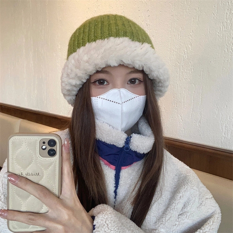 Women's Cute Retro Sweet Solid Color Eaveless Wool Cap