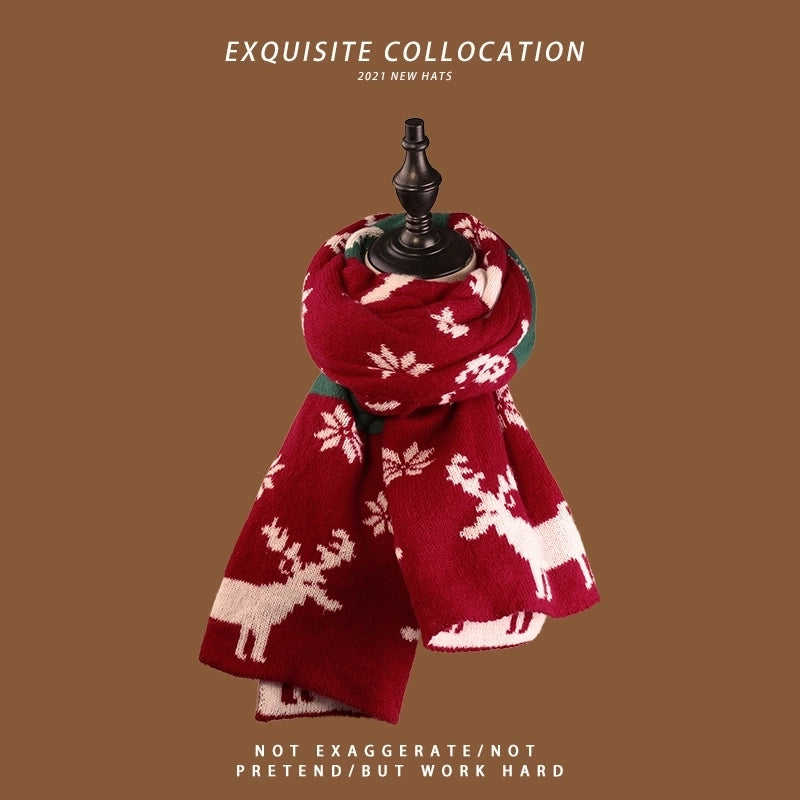 Unisex Basic Lattice Elk Wool Crochet Lace Cotton Linen Scarves