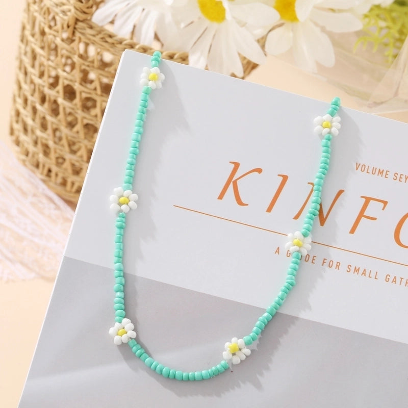 12 Pieces Minimalist Geometric Beaded Inlaid Pearls Women's Necklace
