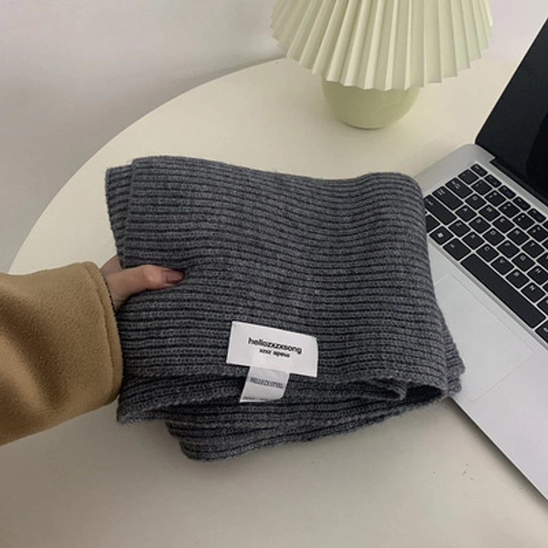 Klein Blue Thickened Knitted Wool Scarf Women's Winter  Good Riding Scarf Day Gift For Boys