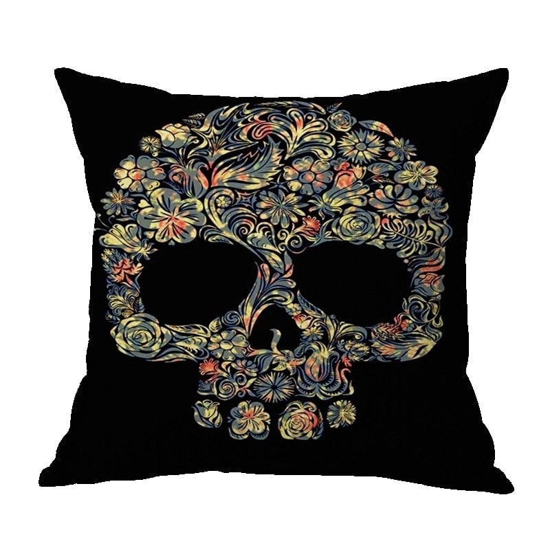 Halloween Punk Skull Linen Pillow Cases Couch & Sofa Decor