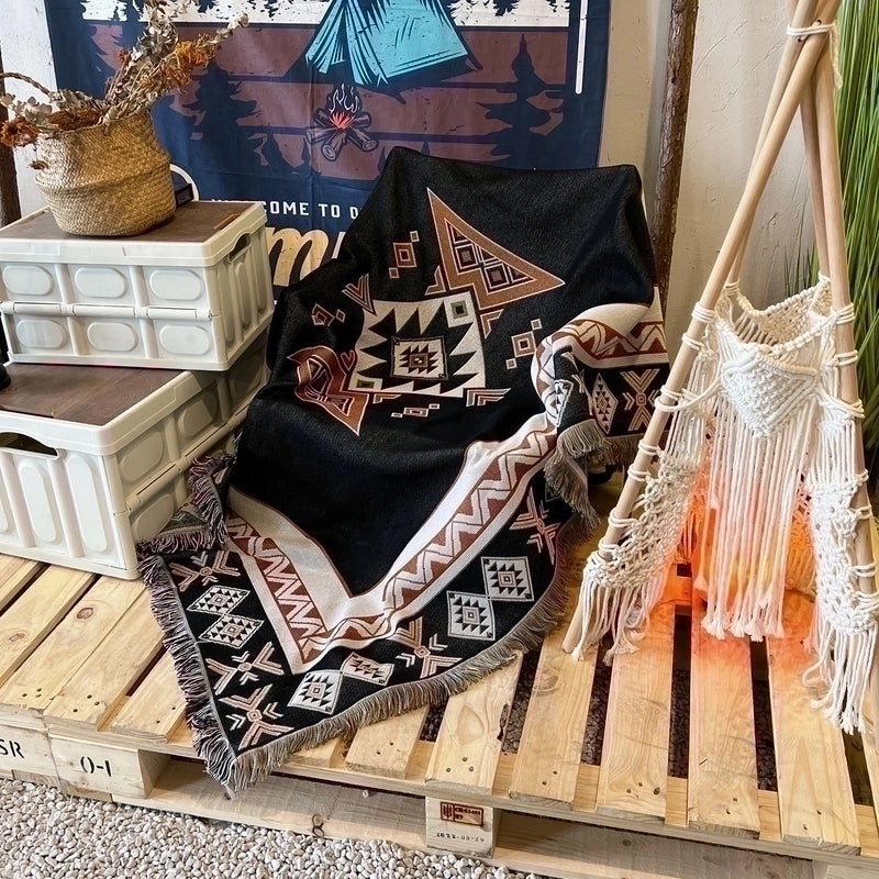 Casual Geometric Cotton Nitrile Blend Carpet Blanket Artificial Decorations