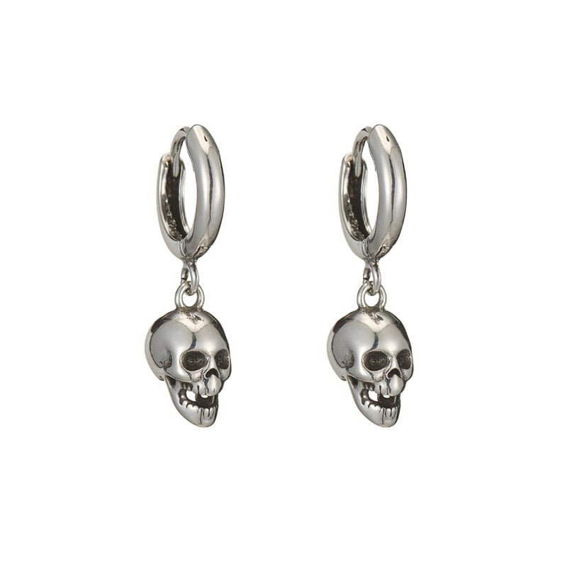 Sterling Silver Skull Earrings