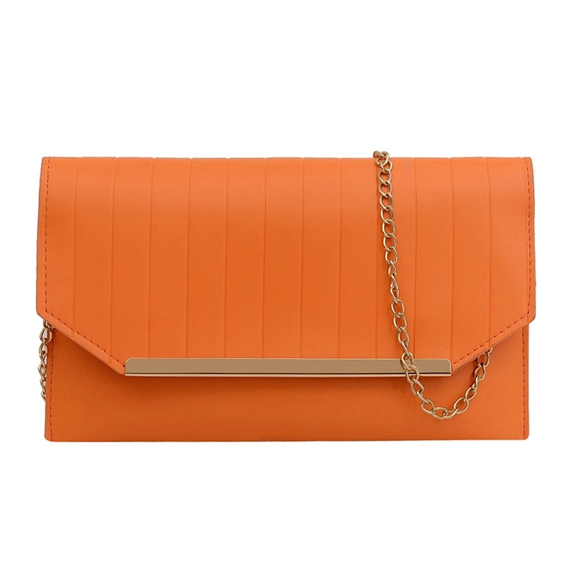 Women's Pu Leather Solid Color Classic Style Flip Cover Crossbody Bag