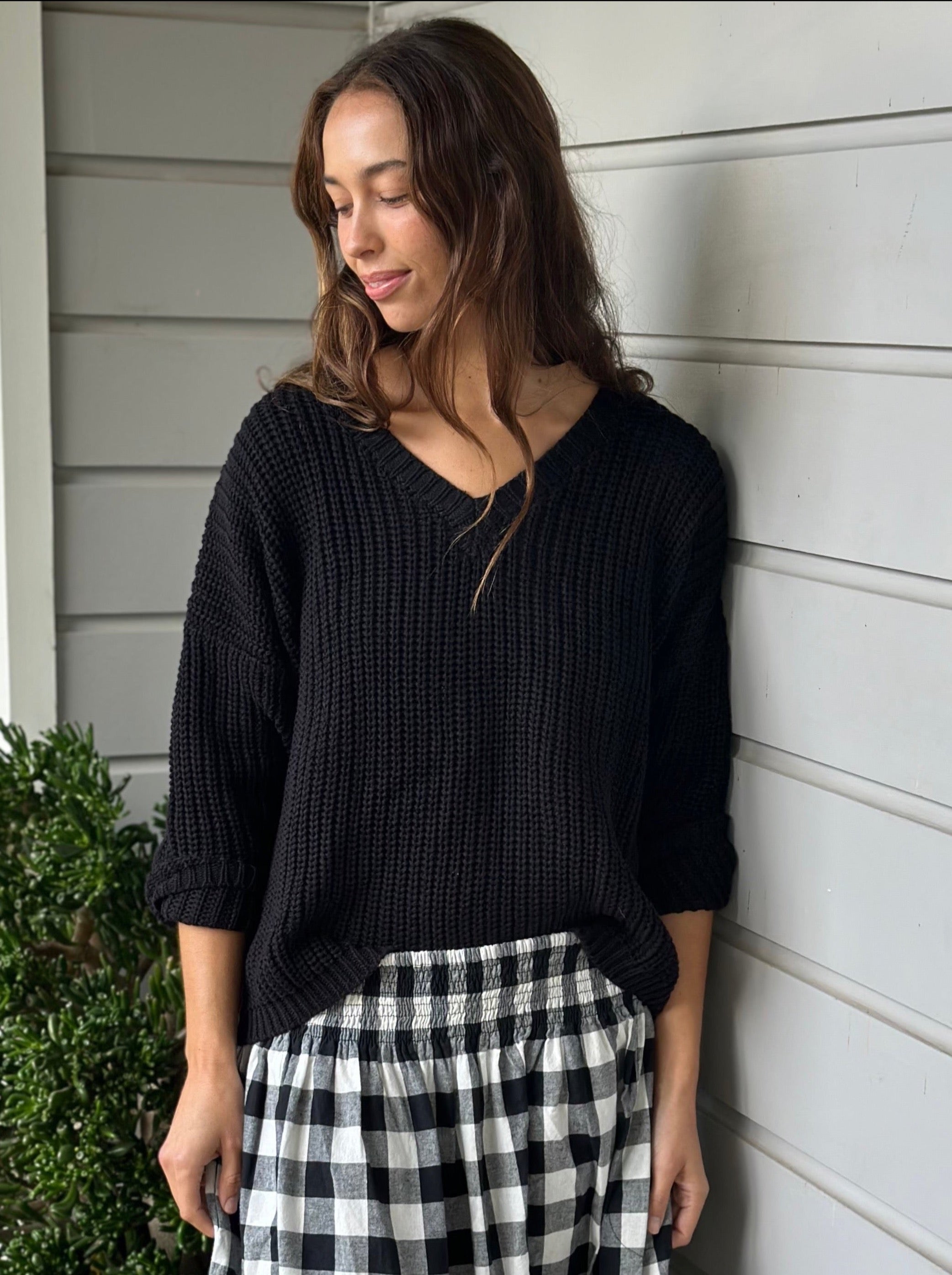 jasper cotton knit - black