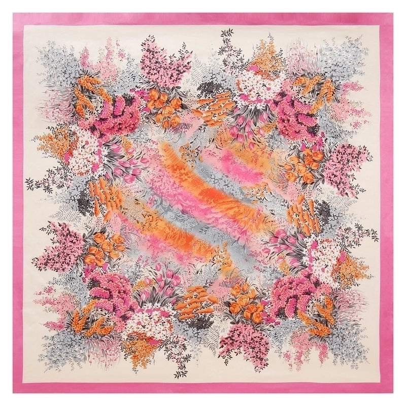 Women's Elegant Flower Polyester Printing Scarf