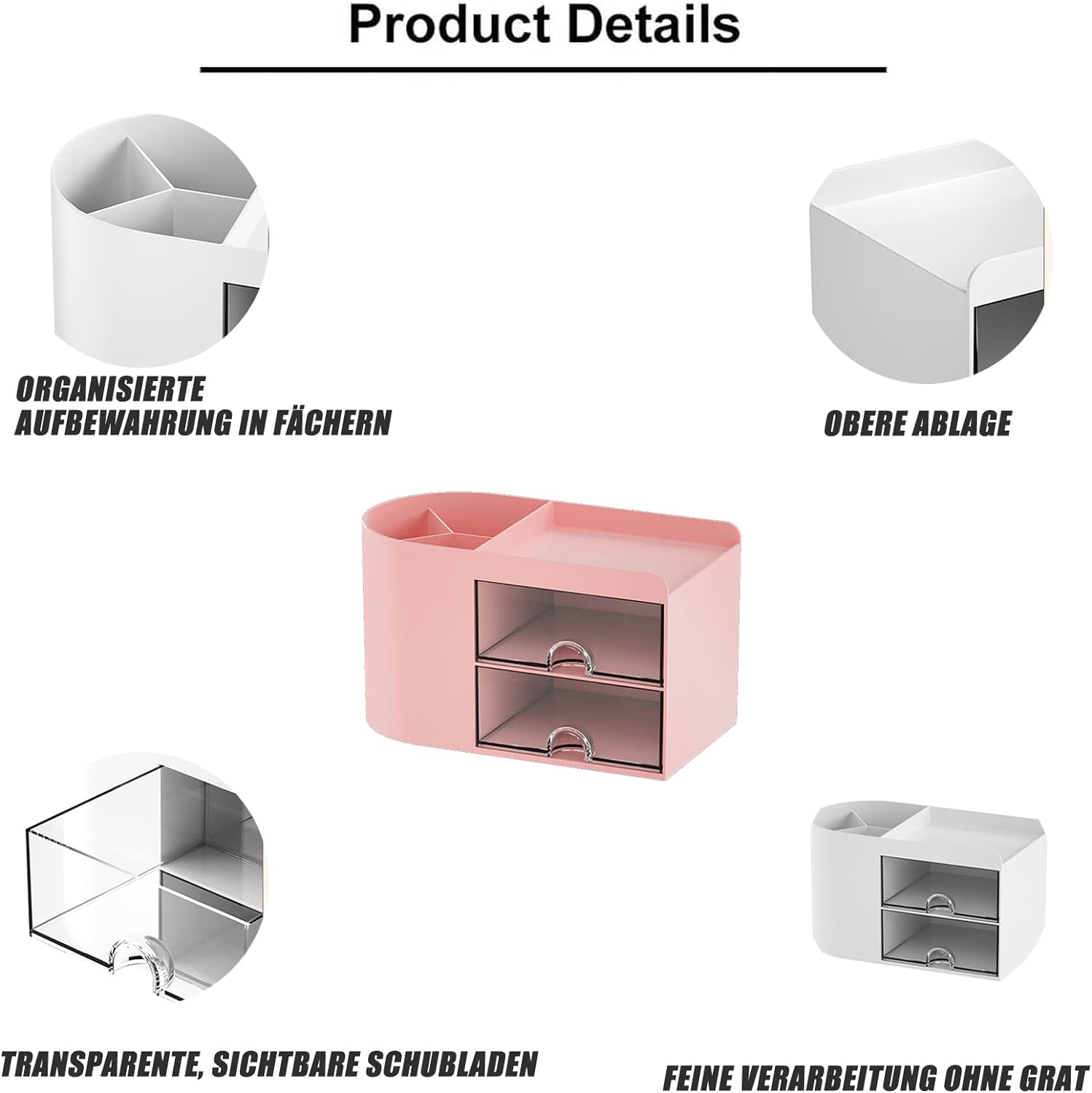 Office Desk Organiser With Drawer. Mini Office Supplies And Desk Accessories