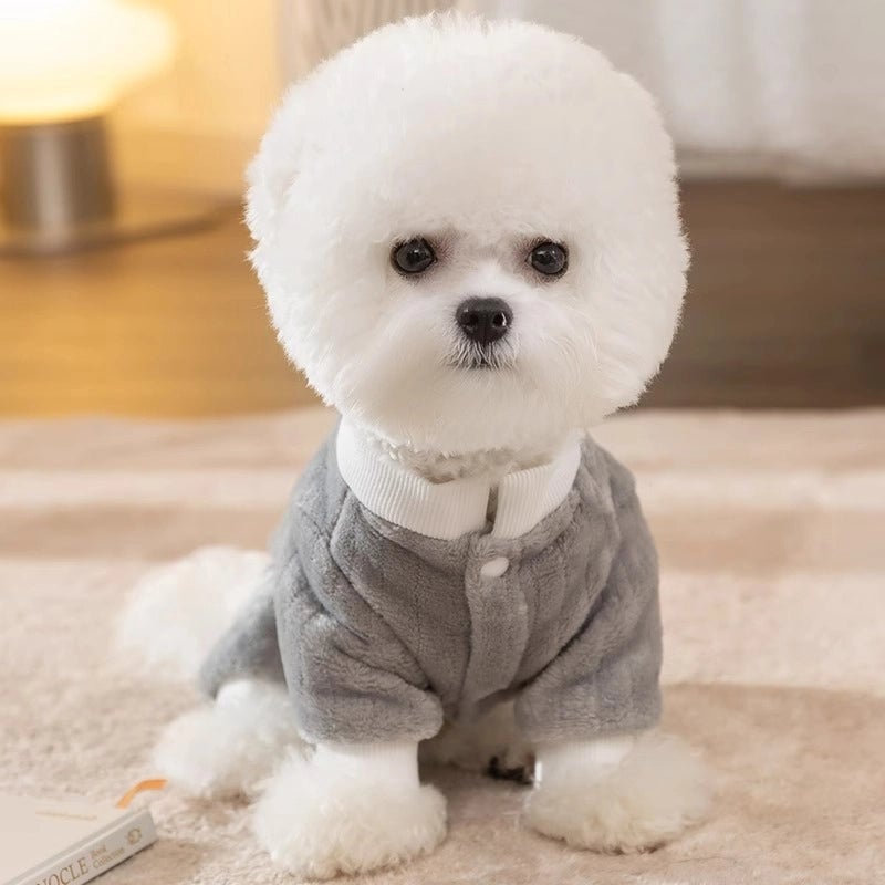 Cute Flannel Animal Solid Color Pet Clothing