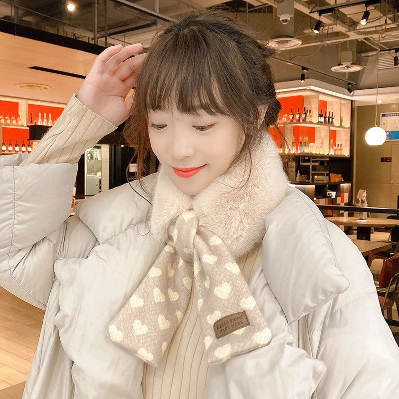 Polka Dot Fashion Plush Scarf