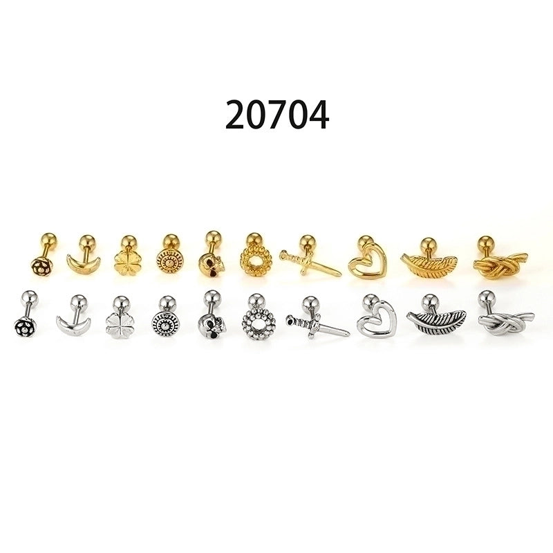 Minimalist Heart Shape Stainless Steel Plating Earrings 1 Piece