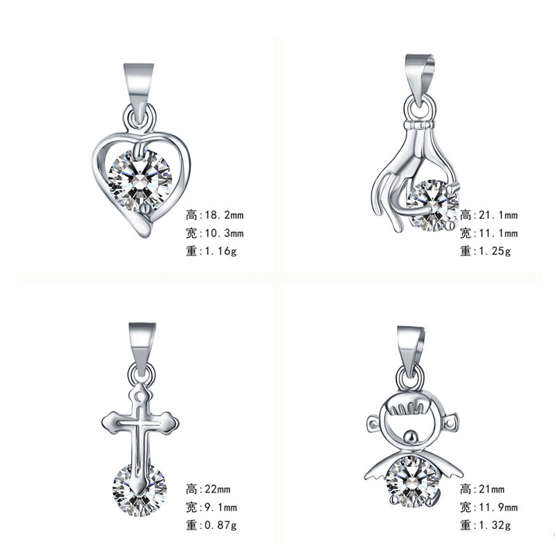Women Minimalist Metal Heart Silver Electroplating Necklaces