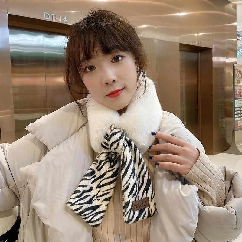 Polka Dot Fashion Plush Scarf