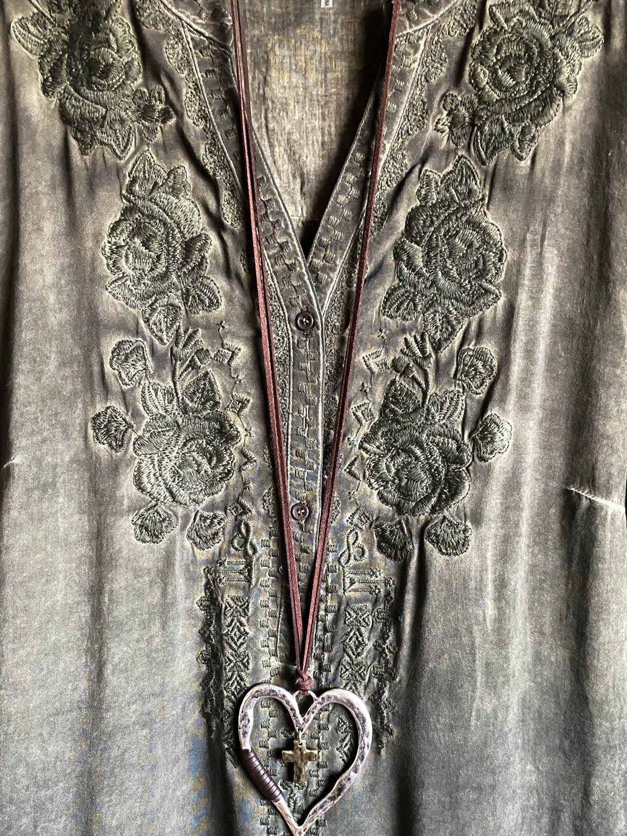 V Neck Casual Long Sleeve Floral Pattern Blouse