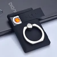 USB Rechargeable Ring Lighter: Multifunctional Phone Holder Electric Cigarette Torch