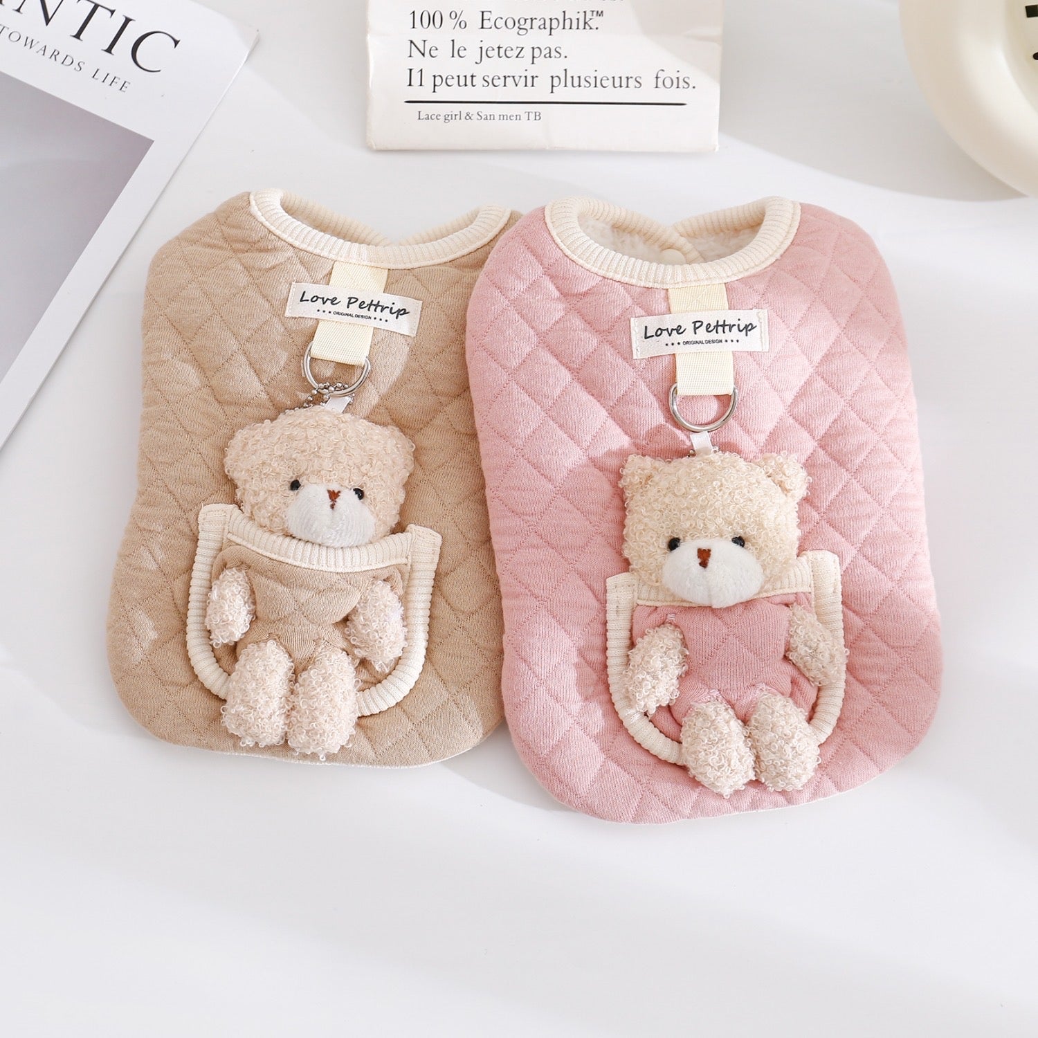 Pocket Bear Design Dog Cat Jacket Vest