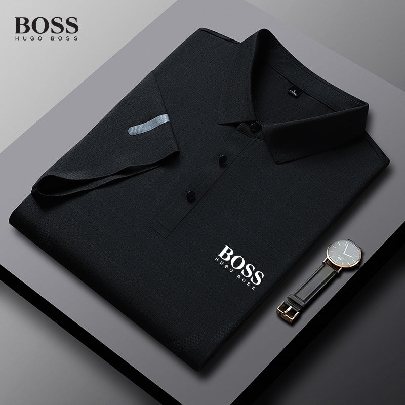 BOSS Mesh Short Sleeve Polo Shirt for Men