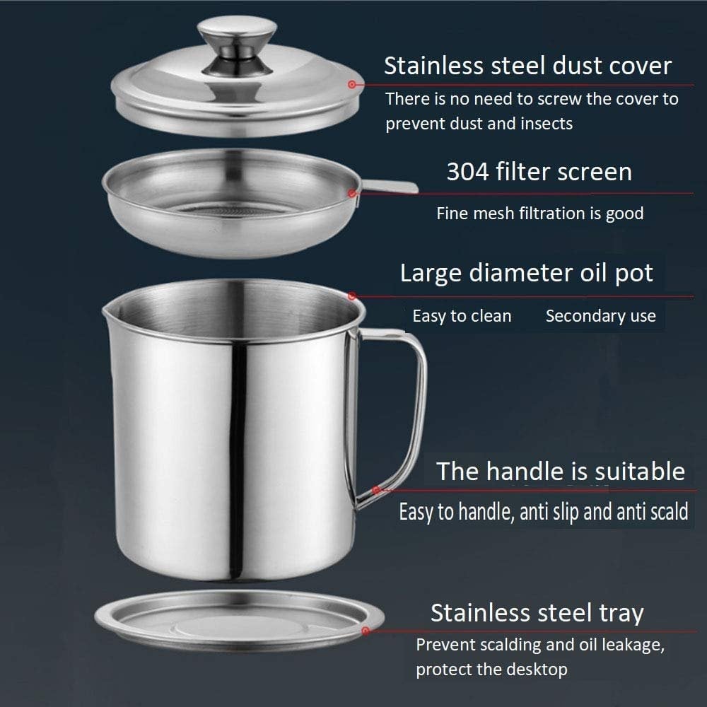 Summer Hot Sale - Stainless Steel Oil Filter Pot