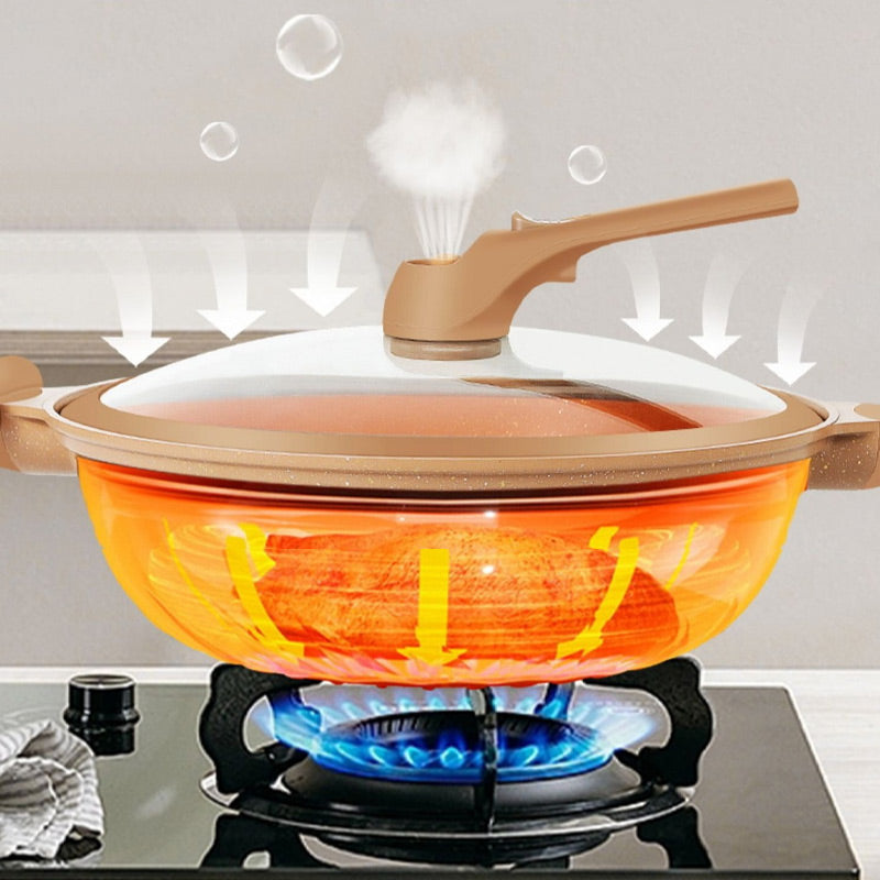 Non-Stick Wok With Steamer Basket