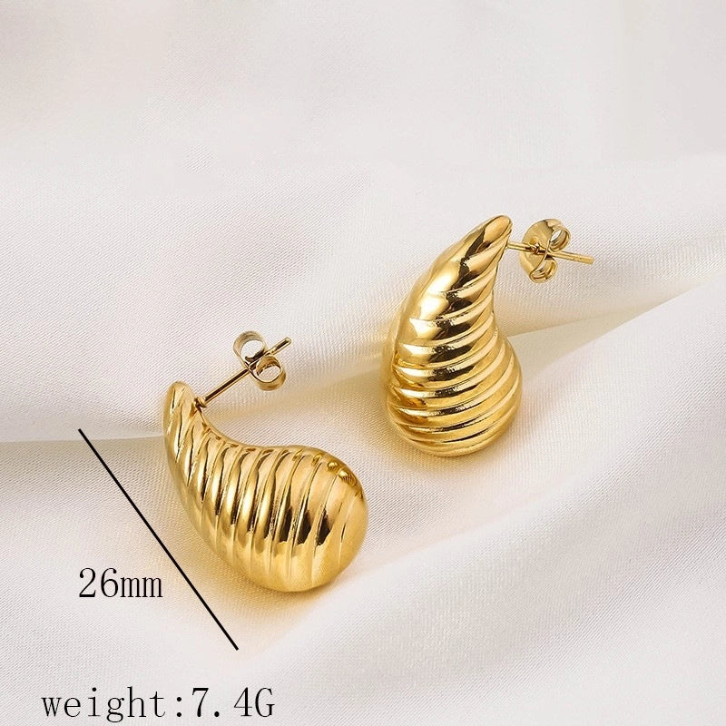12 Pieces Minimalist Commute Geometric Heart Shape Plating Titanium Steel Drop Earrings Earrings Ear Studs