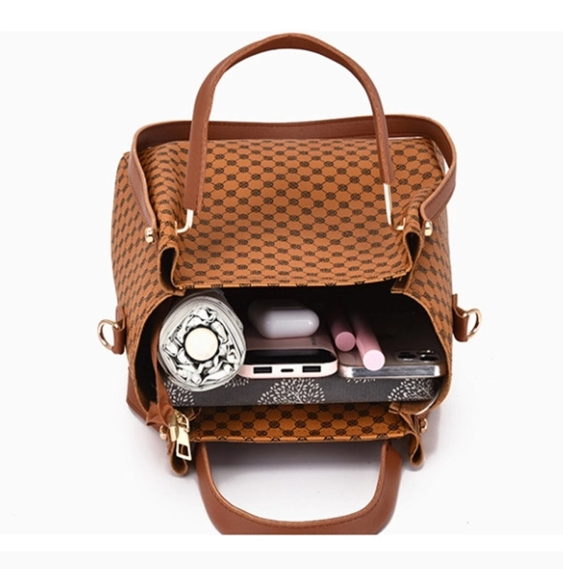 Women's Medium All Seasons Pu Leather Vintage Style Bag Sets