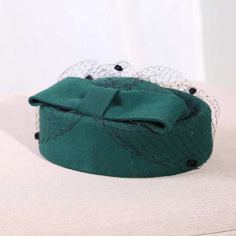 Women's Minimalist Solid Color Flowers Eaveless Fedora Hat